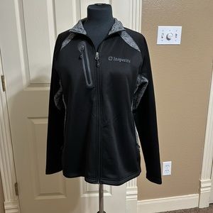 Fossa black and gray zip up jacket